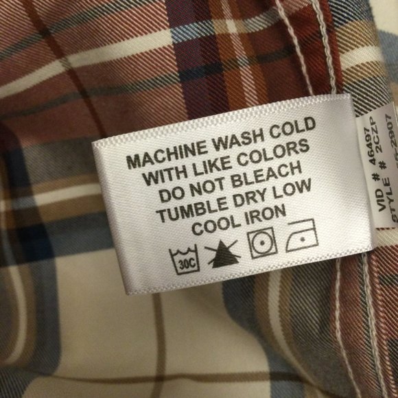 Orvis Men's Plaid Shirt Size M Signature Twill Button Front Long Sleeve - Picture 8 of 8